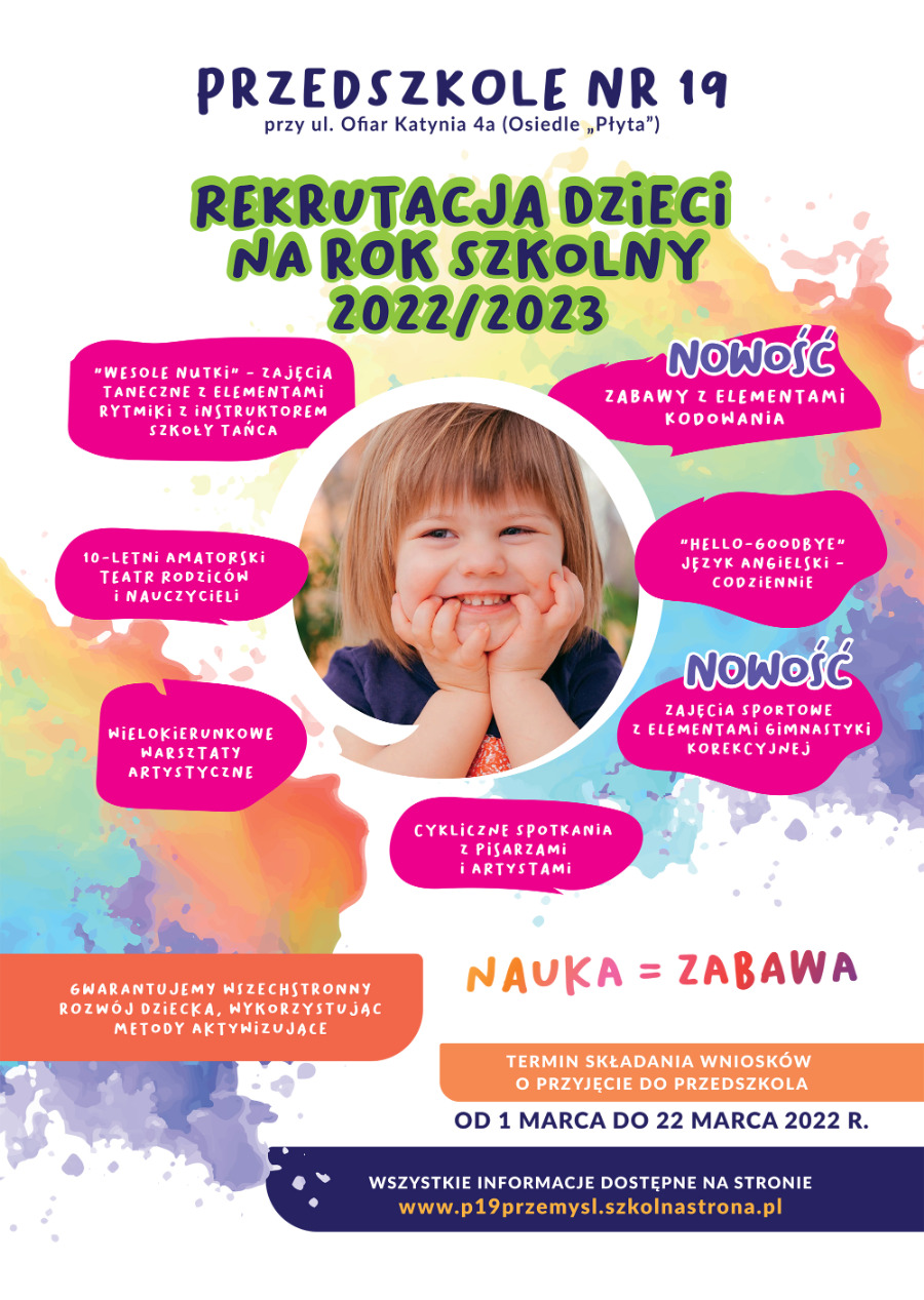 ZAPRASZAMY DO NASZEGO PRZEDSZKOLA