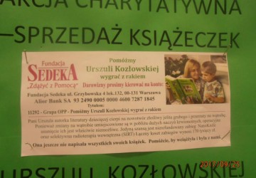 Powiększ obraz: Akcja charytatywna dla pisarki, autorki literatury dziecięcej - pomóżmy Urszuli Kozłowskiej wygrać z rakiem
